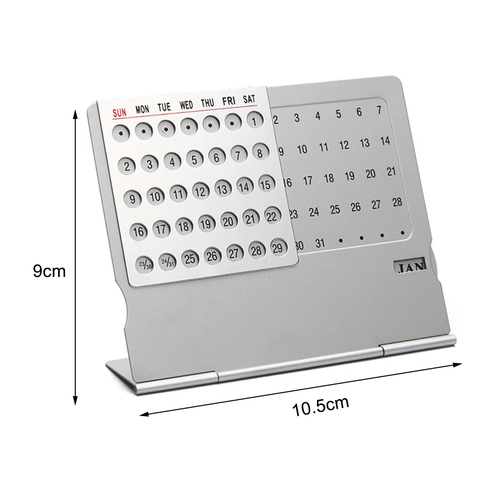 Регулируемый Супер Вечный календарь из нержавеющей стали, офисный настольный календарь, украшение для дома, комнаты, товары, практичный подарок