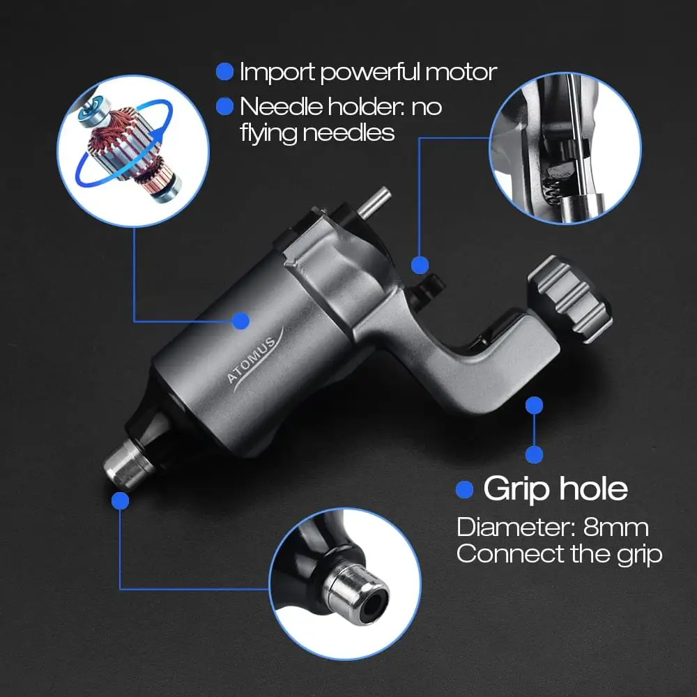 Tattoo Machine Swiss Motor Alloy Maquina De Tatuar Rotary Profesional Gun Para Shader And Liner with RCA or kit