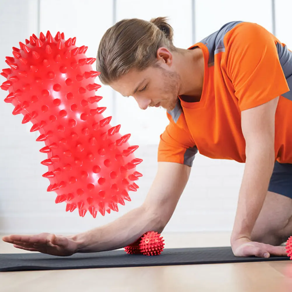 

1pc PVC Peanut Massage Ball Hedgehog Spiky Ball Fitness Body Massage Yoga Exercise Relaxing Tool Muscle Body Relaxing Massager
