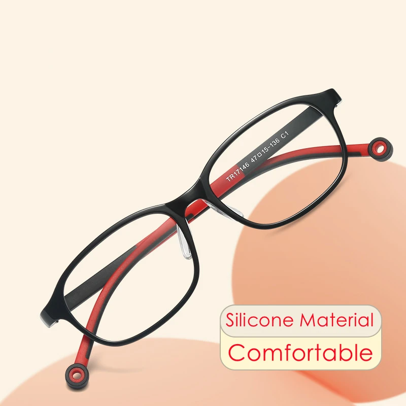 KatKani Children's Soft And Comfortable Silicone Eyeglasses Frame Blue Light Blocking Optical Prescription Glasses Frame TR17146