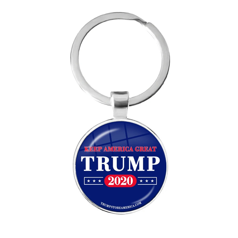 Коллекция 2020 стеклянный кабошон с надписью Дональд Трамп ожерелье флаг США Keep