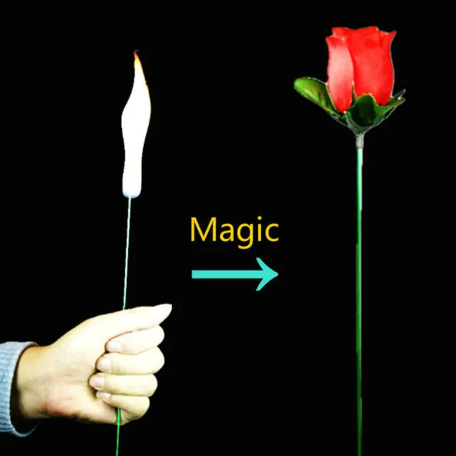 Torch to Rose Mystical Fire Magic Fire Magic Tricks Flame Appearing flower professional magician bar illusion props 2
