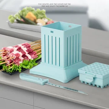 

36 Holes Meat Skewer Kebab Maker Box Machine Beef Meat Cuber Maker Grill Barbecue Kitchen Accessories BBQ Tools for Camping FP