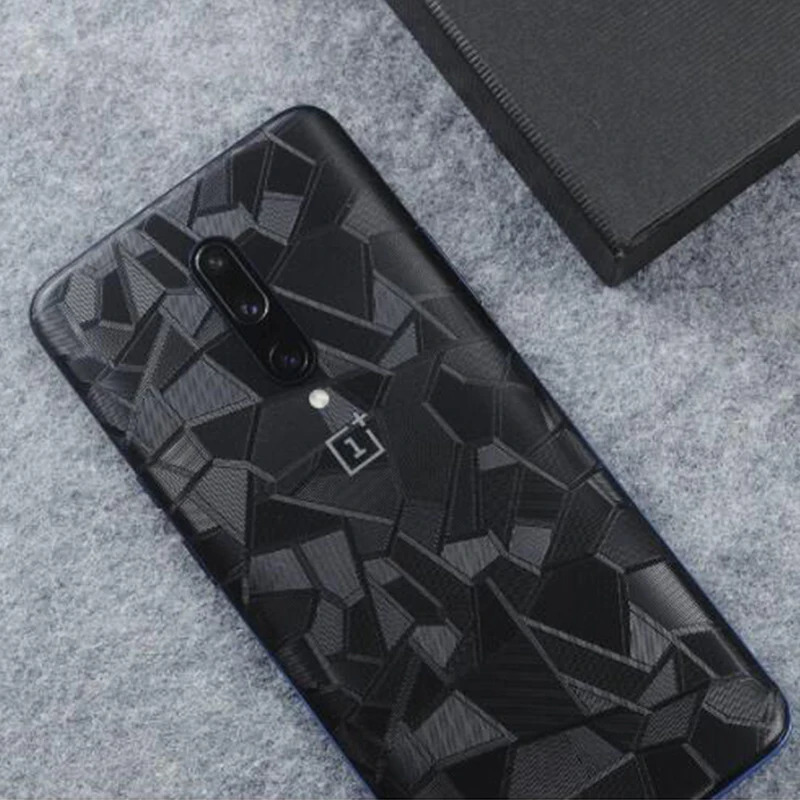 3D Triangle Pattern For Oneplus 7 7T 7Pro Back Film Thin Screen Protector Protective Sticker Paster Rear Decorative Film