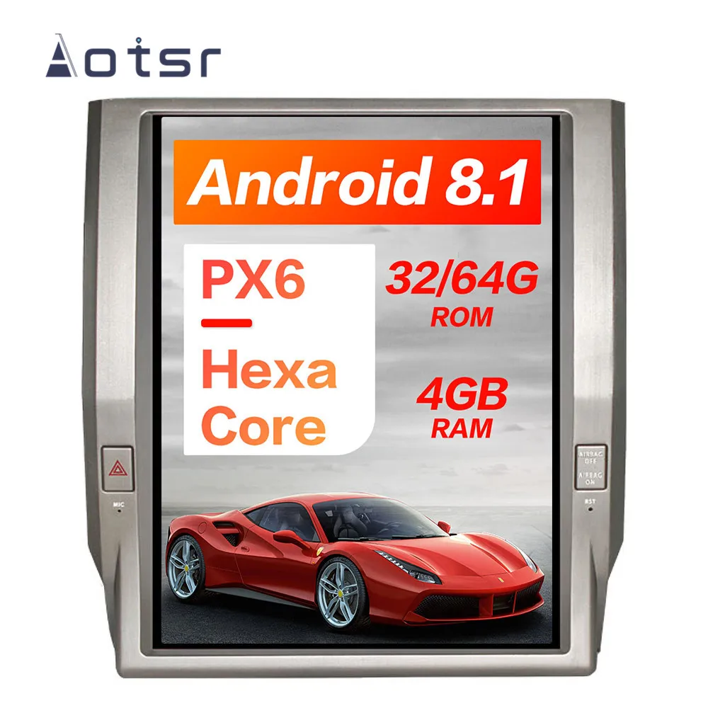 Автомобильный gps-навигатор Android 8,1 Tesla стиль Автомобильный gps навигация для Toyota Tundra- головное устройство магнитофон автомобильный Радио Iso