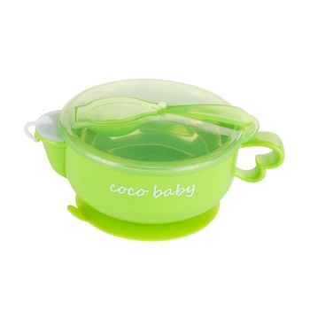 

Baby Bowl Stainless Steel Water Injection Insulation Bowl Spoon Set Children Tableware Cartoon Printed Children Food Bowl New