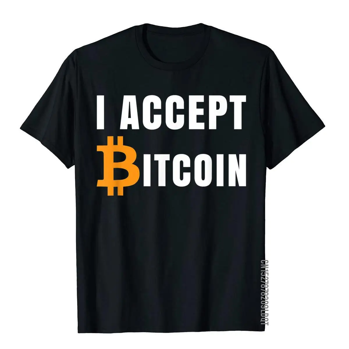 I Accept Bitcoin TShirt HODL Digital Cryptocurrency Gift Tee__B13440black