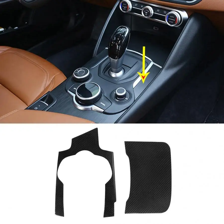 

Carbon Fiber Center Console Gear Shift Panel Trim Cover Frame Fit for Alfa Romeo Giulia 2017 2018 2019 car accessories
