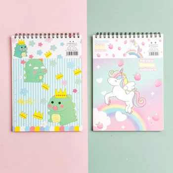 

Cartoon Blank Sketchbook Art Painting Notebook Journal 11.4*8.3 Inch Wire Bound for Drawing Writing Sketching Doodling