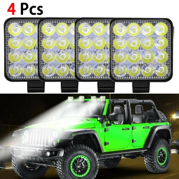 

4Pcs 48W 16LED Work Light Flood Beam Bar Car SUV ATV Off-Road Driving Fog Lamps