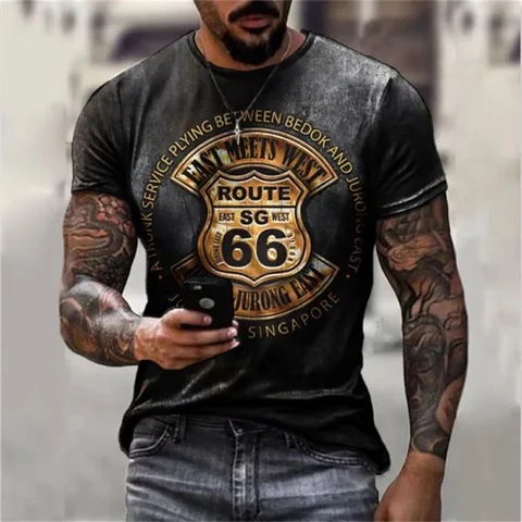 Pointed Star 3D Print T Shirt Men Round Neck Loose Short Sleeved Tees Street Casual Harajuku Style Oversize T Shirt