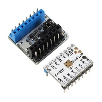 

Accessories 3D Printer Stackable Headers Silent Tester Kit Parts Mini USB Serial Adapter Module Driver Plastic TMC2209 V2.1