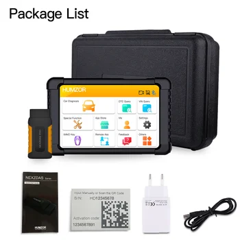 

Humzor NexzDAS Pro Bluetooth 10inch Tablet Full System Auto OBD2 Scanner with IMMO/ABS/EPB/SAS/DPF/Oil Reset Diagnostic +tools