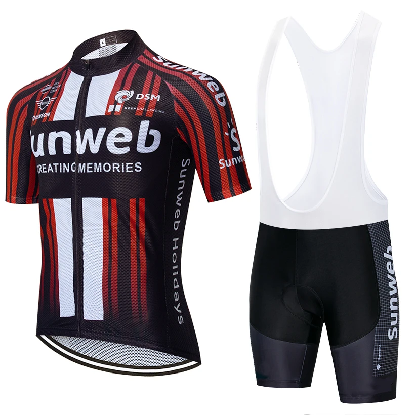 Новинка, белая велосипедная майка SUNWEB, 20D, велосипедные шорты, набор, Ropa Ciclismo, мужская летняя быстросохнущая одежда для велоспорта