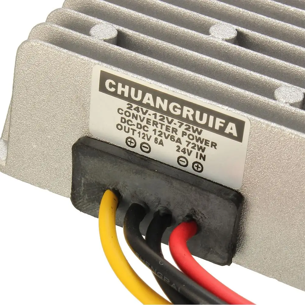 Стабилизатор напряжения постоянного тока 12V 6A 72W фары для автомобиля Мощность конвертер Водонепроницаемый понижающий модуль автомобиля Питание регулятор конвертер