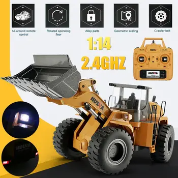 شراء1:14 RC شاحنة قلابة نموذج 2.4Ghz التحكم عن بعد حفارة جرافة السيارات الهندسية المركبات إمالة عربة لعيد الميلاد هدية