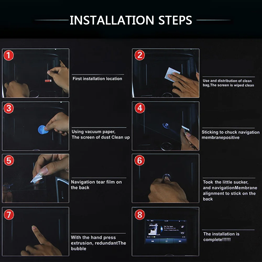  Universal 10 zoll Display-schutzfolien Klar Gehärtetem Glas Schutz Film Für Auto GPS-Navigation LCD