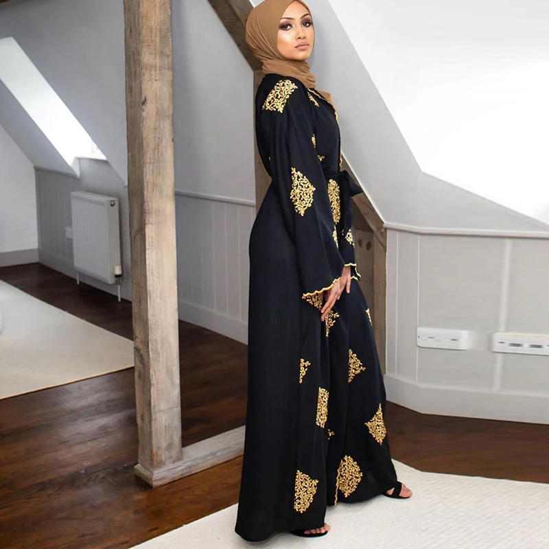 Дубай открытый абаи кимоно мусульманский хиджаб платье кафтан абайя s Исламская одежда для женщин Кафтан Marocain Qatar платье kleding Musulman