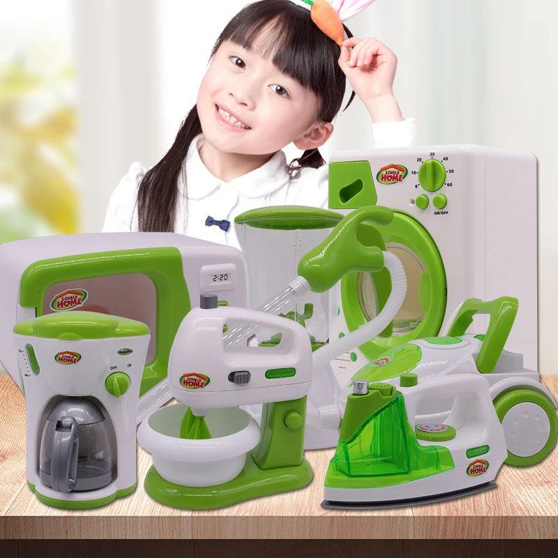 

Simulation Kitchen Toys Household Appliances Pretend Play Child Pretend Play Kitchenware Coffee Machine Blender Vacuum Cleaner
