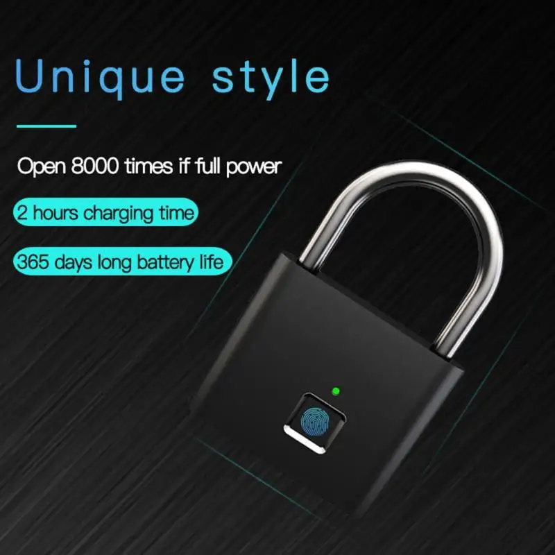 USB замок для отпечатков пальцев цинковый сплав перезаряжаемый электронный замок для дома и офиса без ключа водонепроницаемый смарт-дверная фурнитура