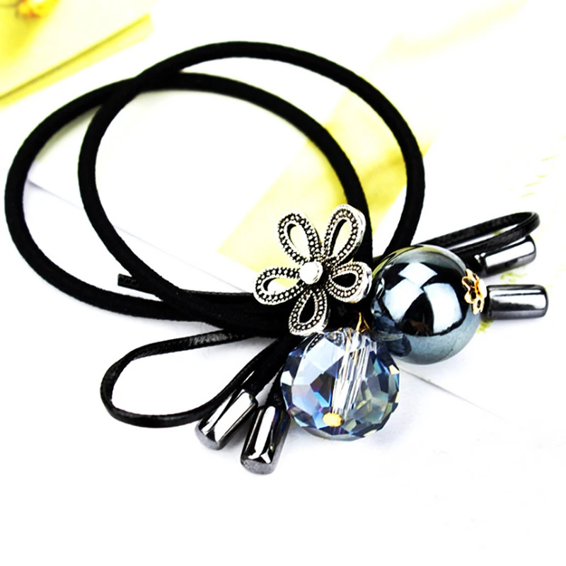 14 LNRRABC 15Colors Scrunchy Rubber Headband Female Ponytail Gum Girls Charming Headwear Elastic Hair Bands Hair Accessories - Цвет: 14