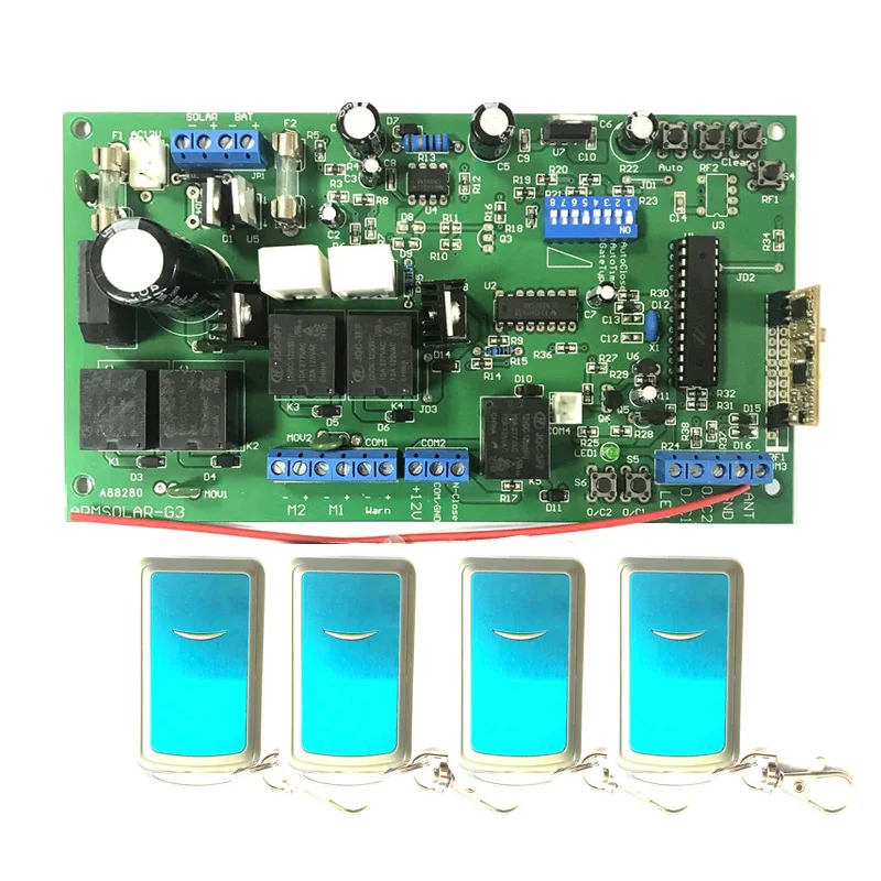 wide use 150kg 12V DC PCB board of Automatic Double arms swing gate opener control board panel  motor ( Remote optional )