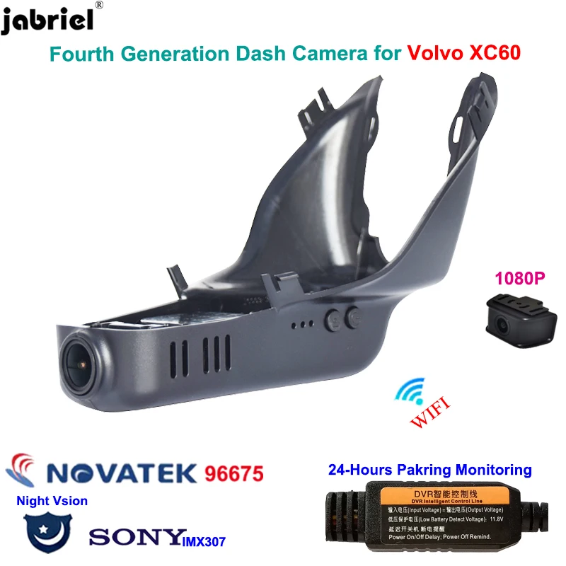 

Auto Full HD 1080P Night Vision 24H WIFI Car Dvr Dash Cam Camera Auto Video Recorder For Volvo XC60 T5 T6 2015 2016 2017 2018