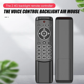 

MT1 Smart Voice Remote Control 2.4G Fly Air Mouse Support For Backlit Gyro IR Learning with MIC for T95 H96 X96 Android TV Box