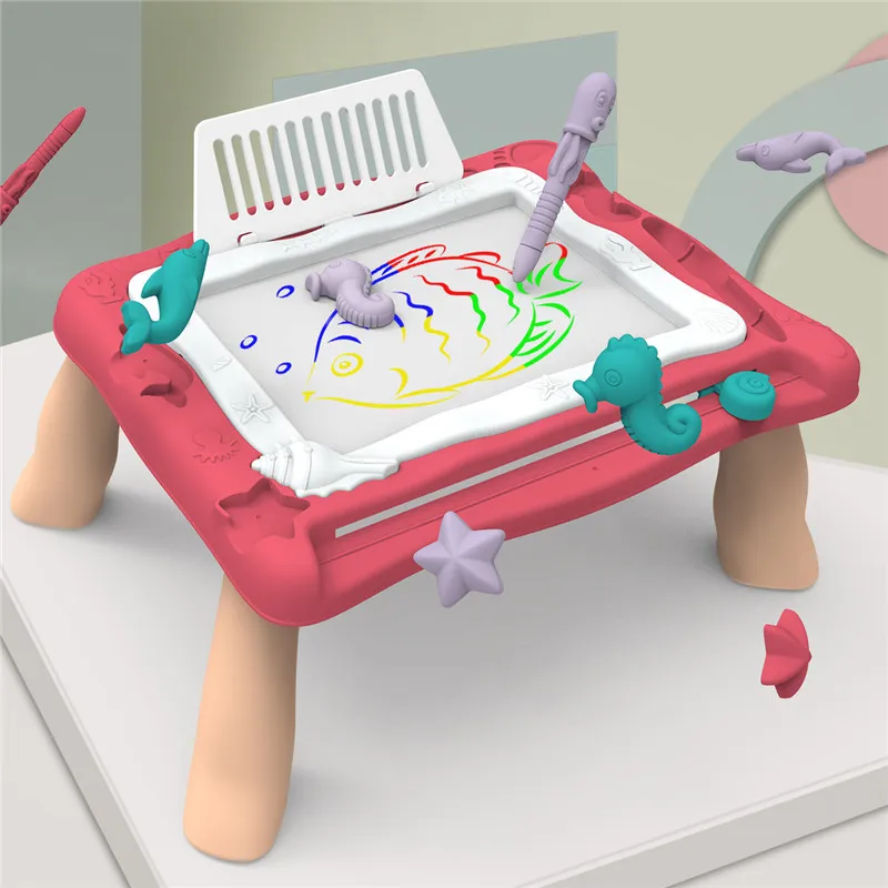 

CHILDREN'S Drawing Board Braced Writing Board GIRL'S CHILDREN'S Household Doodle Board Magnetic Drawing Baby hua ban zhuo Toy