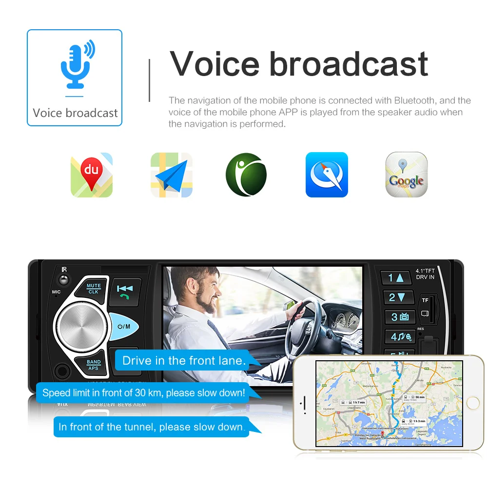 Автомобильный MP3 плеер FM Радио Bluetooth Handsfree обратное изображение Авторадио 1din Поддержка камеры заднего вида аудио FM/AUX/USB