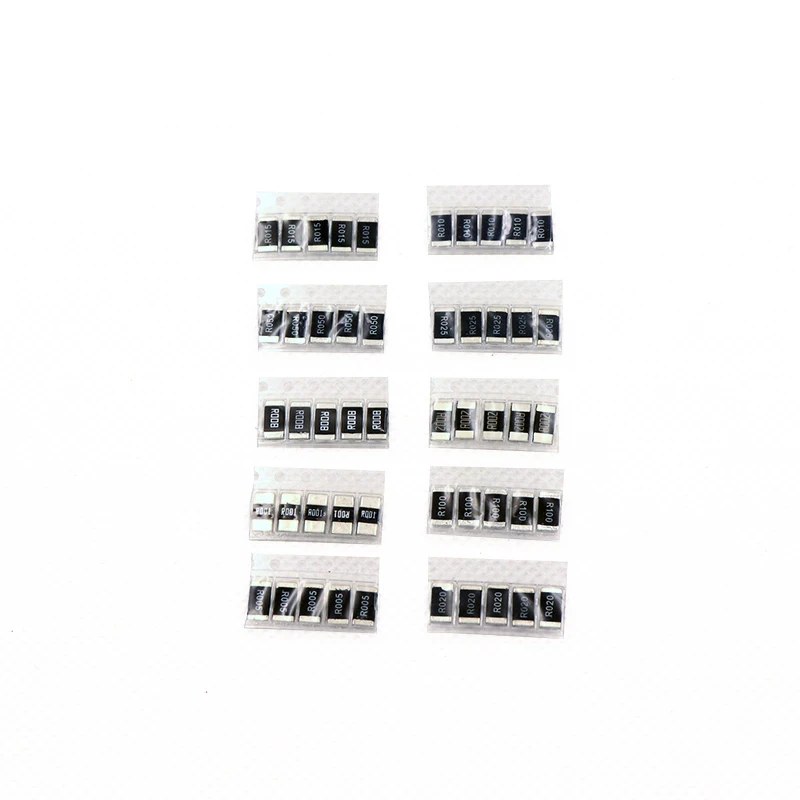 Kit De 50 Resistencias SMD 2512 - 10 Valores Diferentes (R001 A R100), Para Electrónica Y Reparaciones