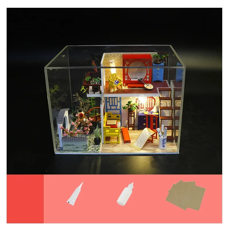 Модная мебель для дома Diy кукольный домик Domek Dla Lalek Casinha De Boneca Кукольный дом аксессуары миниатюрный дом Puppenhaus