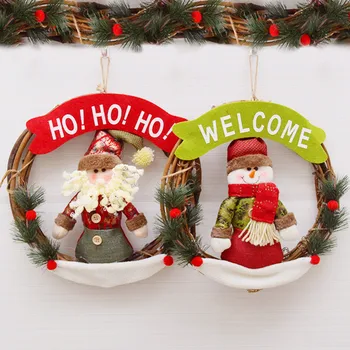 

Christmas Decoration Wooden Ornaments Wreath Gift Window Table Simple Decoratio символ 2021 christmas decorations for home