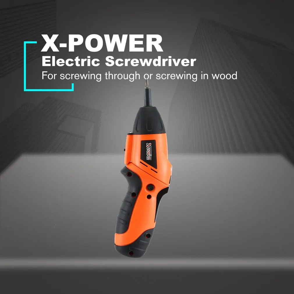 X-power 4,8 V аккумуляторная электрическая отвертка Набор бит с светодиодный шуруповерт