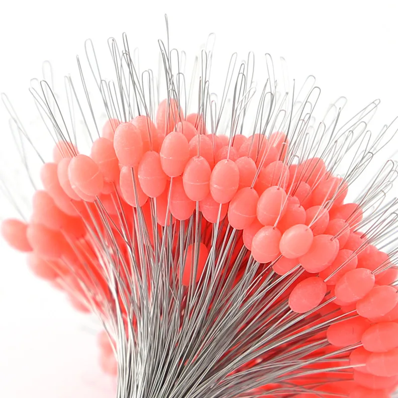 실리콘 스페이스 콩 낚시 바버 타원형 스토퍼 기어 커넥터, 가닥 방지 낚싯줄 저항 낚시 액세서리, 300 개