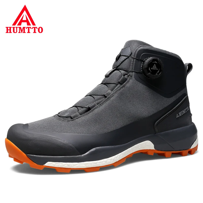 Hiking Shoes Rock Climbing Shoes HUMTTO Waterproof for Men Trekking Boots Mountain Camping Climbing Sneakers Black Sport Tactical Safety
