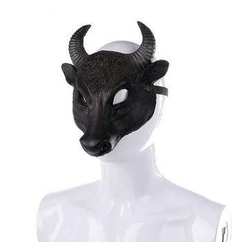 

Bull Head Full Face Mask Party Cosplay Masks Horror Animals Shape Halloween Masque Suit For Costume Party Halloween