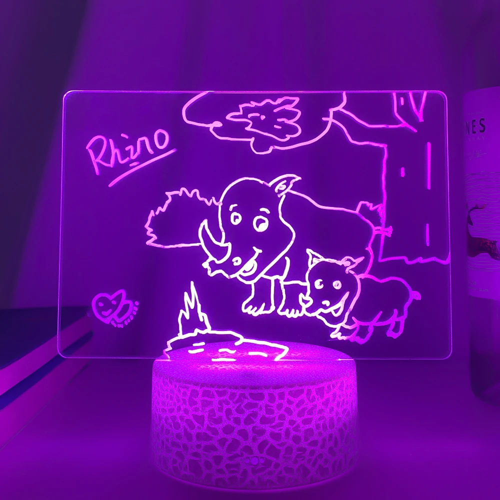 Rewritable Night Light with Message Board Girl Bedroom Sleep Light Cute Soft Desk Lamp Room Decor Desktop Ornaments Gift