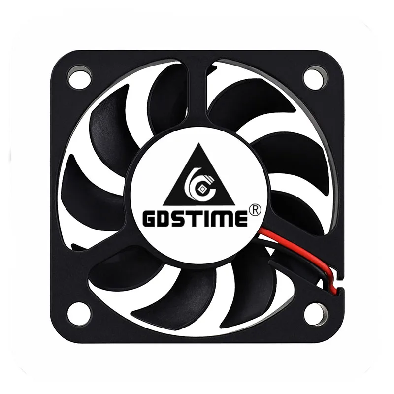 2Pcs Gdstime DC 5V 12V 24V Fan 50mm 50x50x10mm Dual Ball Exhaust Brushless Cooler 5cm 50mmx10mm PC Laptop Computer Cooling Fan