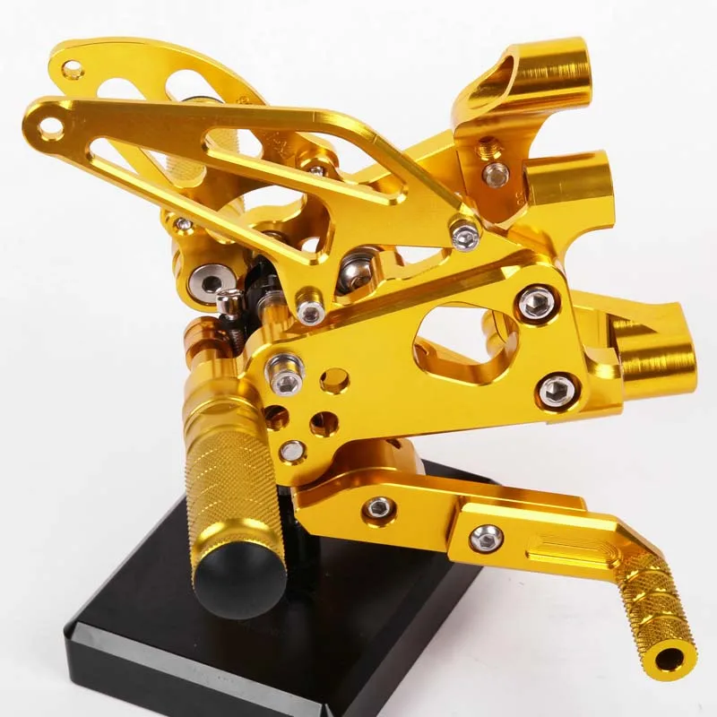 Золотой SMOK педаль мотоцикла для Ducati 899 Panigale- Ducati 1199 Panigale 2012 Алюминиевый сплав Rearset подножки черный - Цвет: Золотой