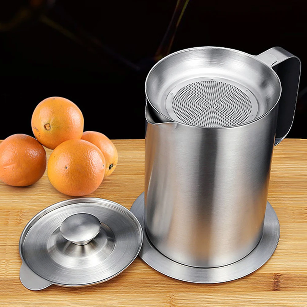 Горячая 1L/1.5L нержавеющая сталь для готовки масла может бутылка контейнер с тонкой сеткой ситечко