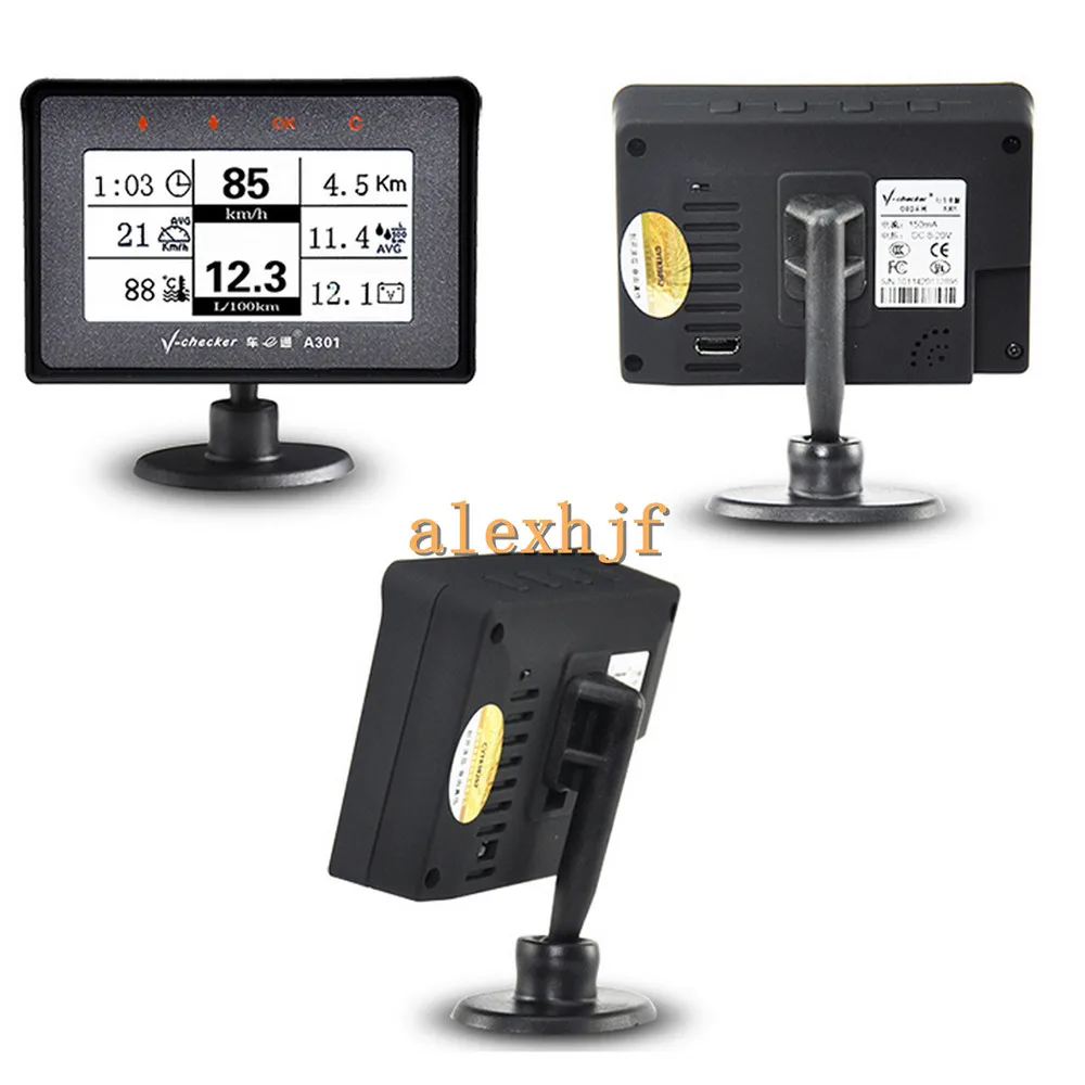  Utility V-checkr Diagnostic Trip Computer A301T + TPMS Data Fuel Consumption DTC Cleaning Fault Ala