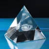 Pyramide de cristal gravée au Laser 3D, Figurine feng shui, accessoires de décoration pour la maison, salon ► Photo 3/6