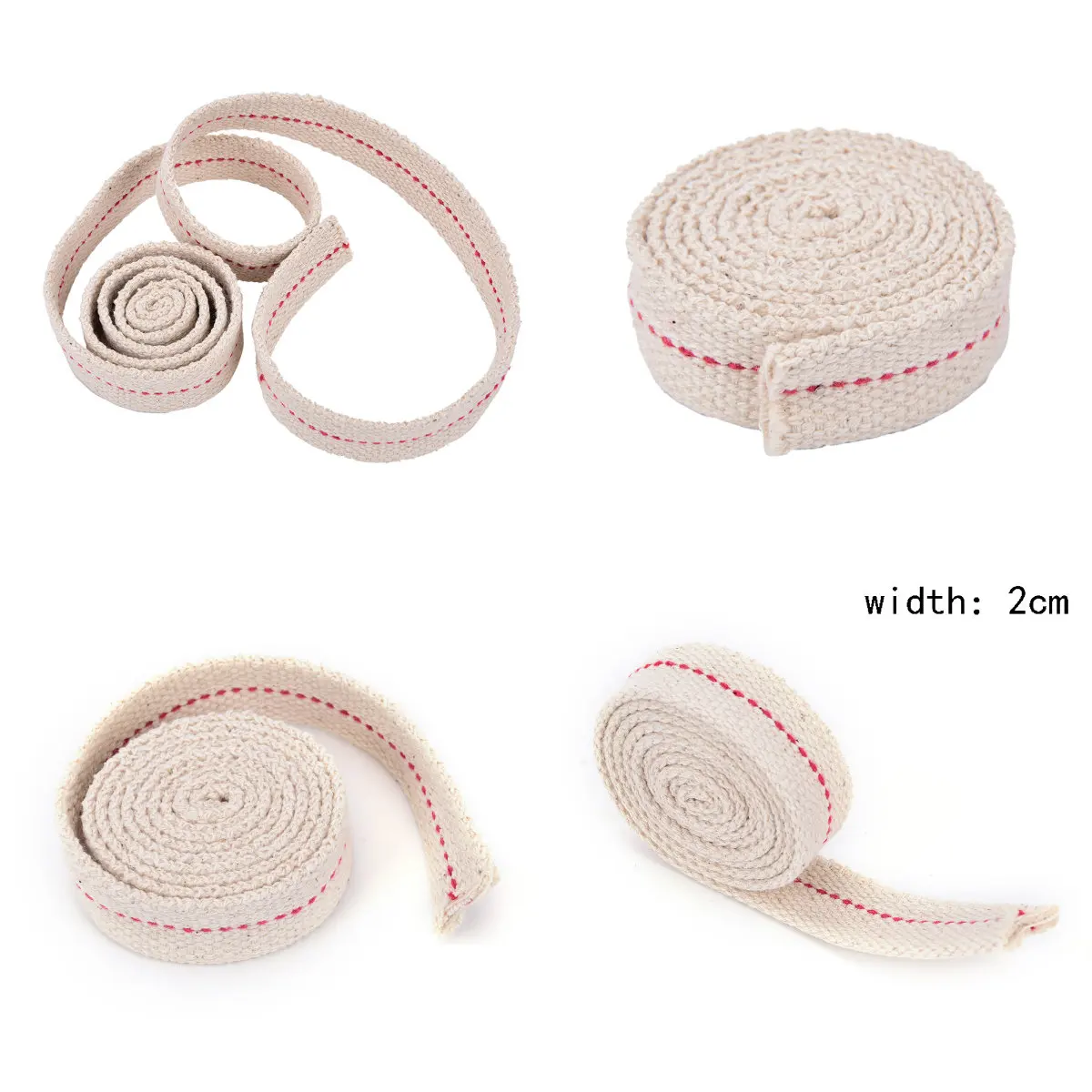 Strong Flat Cotton Wick Core Kerosene Burner Stove Lighting Lantern Oil Lamp Making 1M 1.1 1.2 1.5 2 2.5cm DIY Material oil lamp wicks