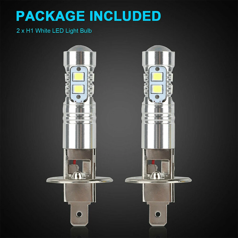 

H1/H32pcs LED Headlight Bulb Waterproof Super Bright Fog Light Daytime Running Night Fog Light 6000K White Car Accessories