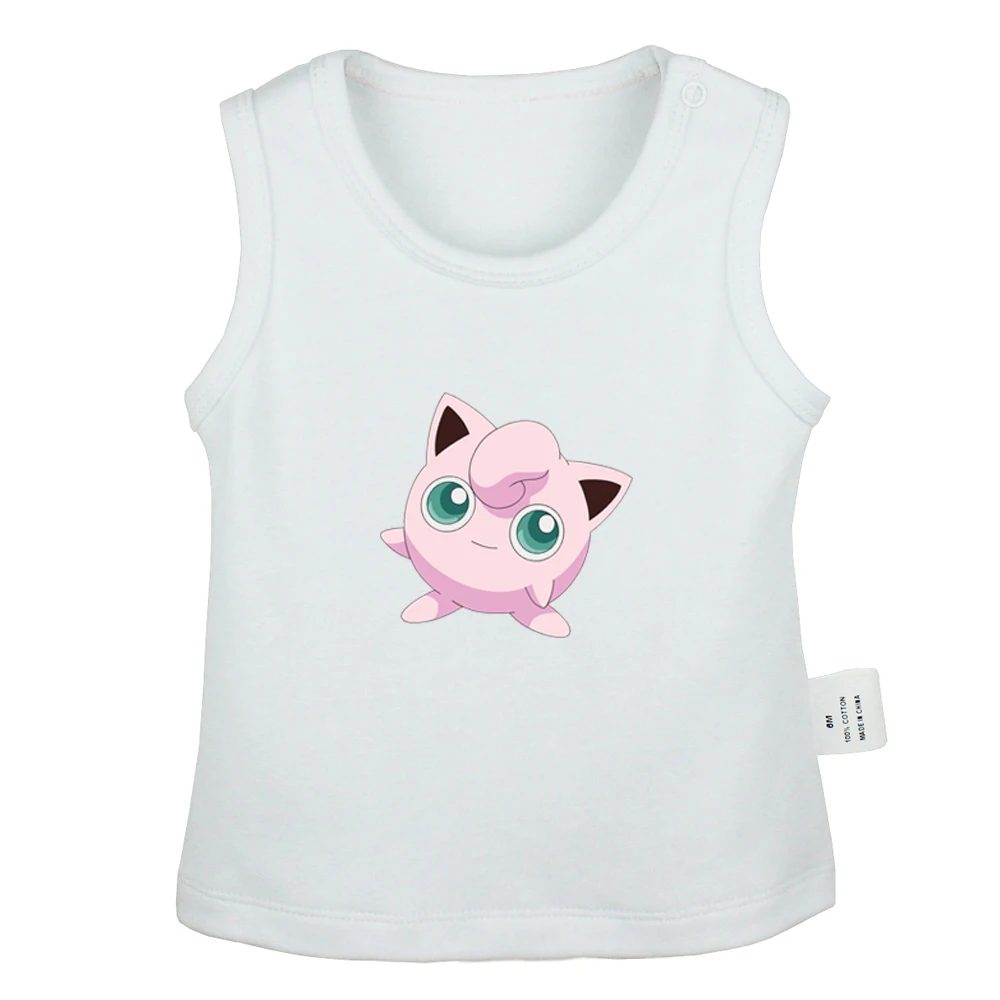 Мультфильм Покемон Togepi Jigglypuff Chansey Ditto Gengar Lickitung новорожденных детские майки футболки для малышей жилет без рукавов Одежда для младенцев