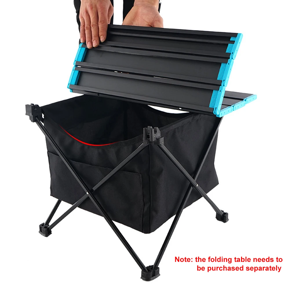 SUNDICK Outdoor Folding Table Net Bag, Fine-Knitted Thick Net Storage Bag under Desk, Portable Lightweight Foldable Desk Bag 2