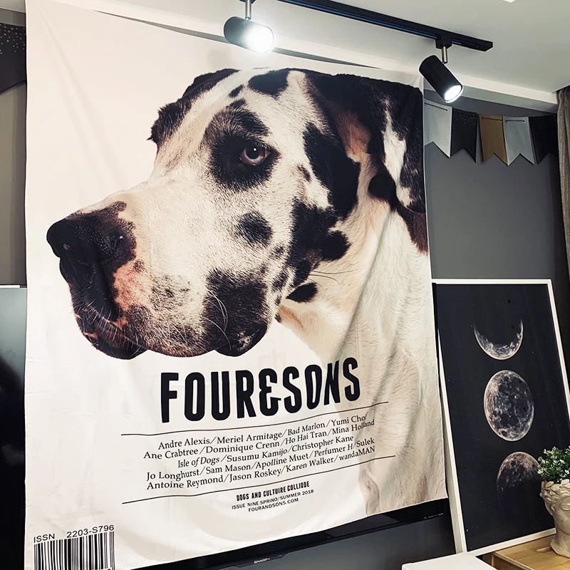 Dalmatian настенный гобелен большой Spoted Dog изголовье занавеска для любителей собак домашнее украшение Гостиная Pet Shop украшения