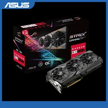 

ASUS ROG-STRIX-RX580-O8G-GAMING Graphics card OC Edition GDDR5 8GB DP HDMI DVI AMD Radeon RX 580 Video Card