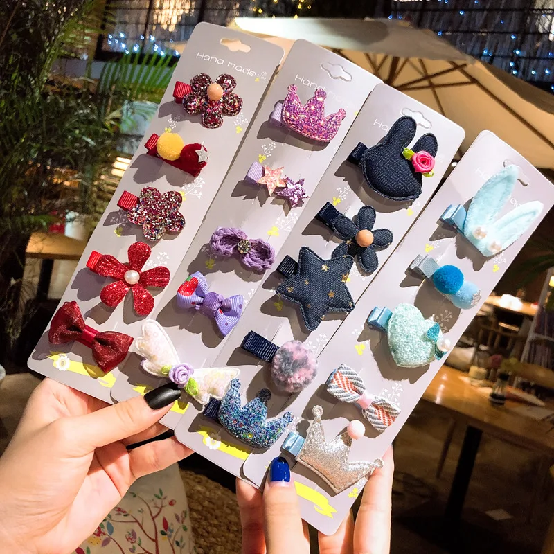 Детские заколки для волос 5 шт./компл. детские с бантом девочек аксессуары |